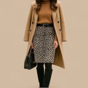 J. Crew‎ Women’s Leopard Print Pencil Skirt Size 12